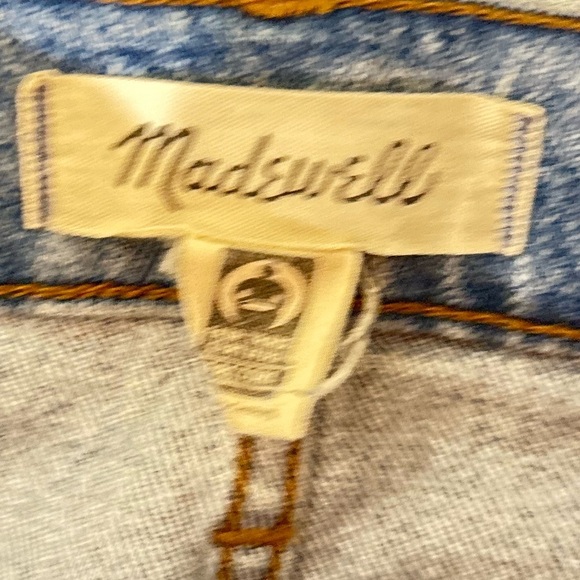 Madewell “perfect vintage” cotton midtone Straight Leg Jeans raw edge hem 26 - Picture 9 of 10